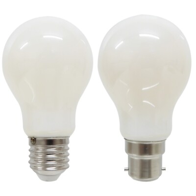 ECOLUX 7W E27 Warm White Frosted GLS LED Bulb, Classic Shape with Soft Diffused Light, Ideal for Ambient Residential Lighting